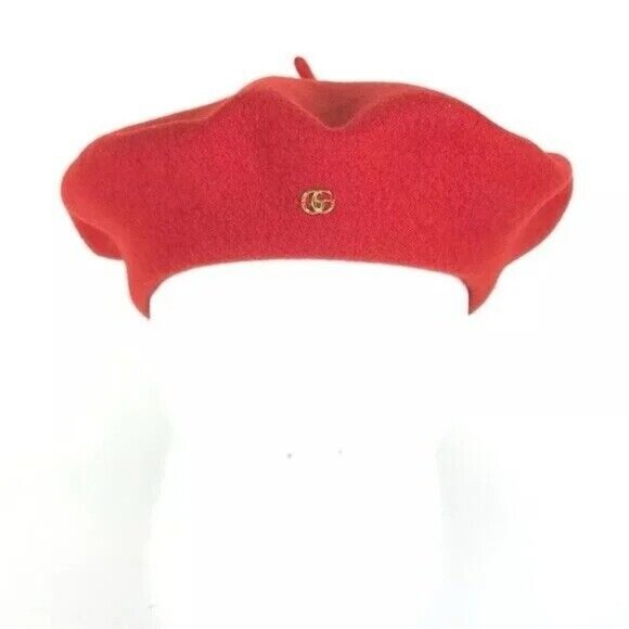 New Gucci Red Beret Hat Size M Made In Italy - Picture 1 of 8